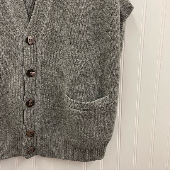 Vintage Banana Republic Men’s Wool Button Front Vest Sz L - Picture 3 of 4